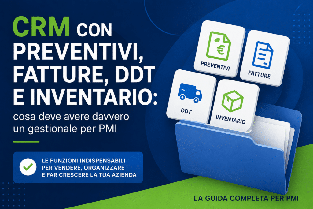CRM con preventivi, fatture, DDT e inventario:cosa deve avere davvero un gestionale per PMI