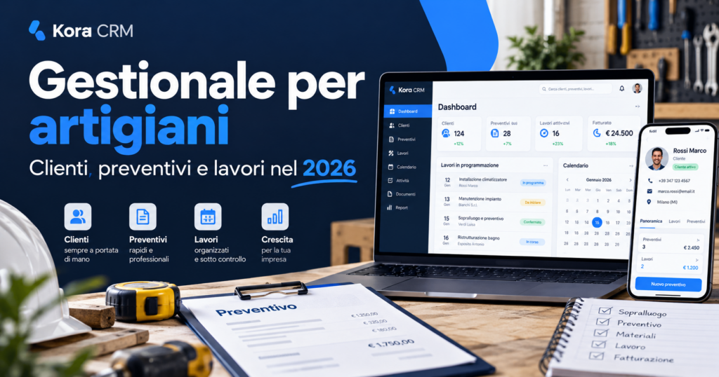 Gestionale per artigiani e piccole imprese: clienti, preventivi e lavori